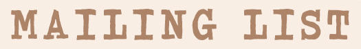 Mailing List Title